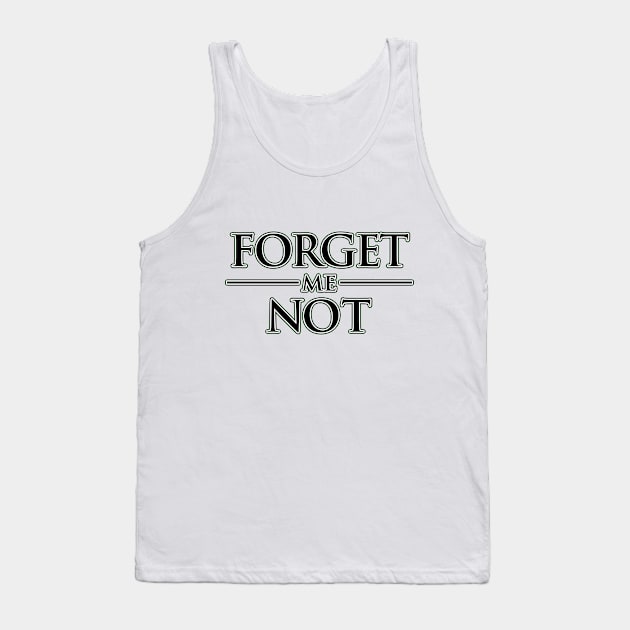 Forget Me Not Tank Top by Black Cats Gaming